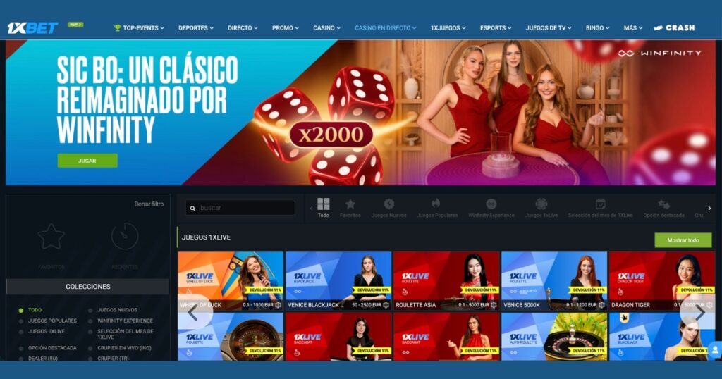 Vista del casino 1xbet