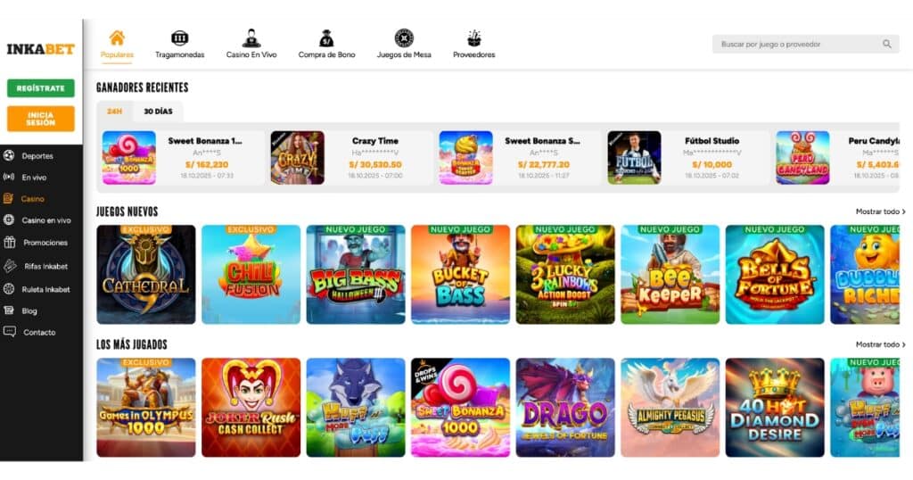 Vista de Inkabet casino