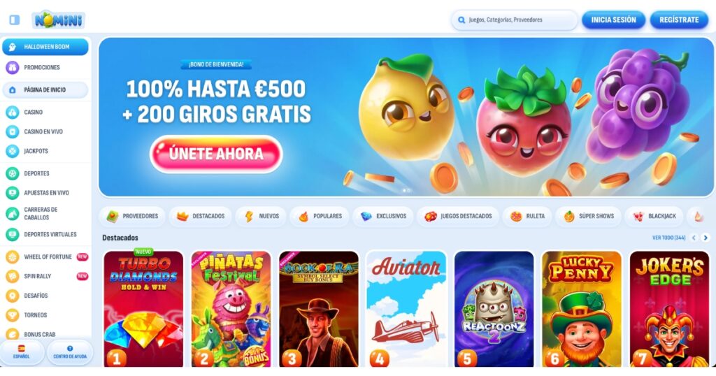 Vista del casino Nomini