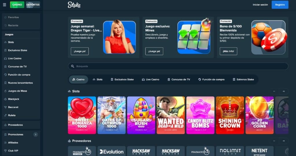 vista de stake.com casino